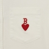 Áo Sơ Mi MLB Women's Heart Solid Denim Boston Red Sox Cream