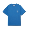 Áo Thun MLB Basic Mega Logo Overfit LA Dodgers Blue