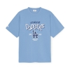 Áo Thun MLB Basic Big Logo Mega Overfit Functional Short Sleeve T-Shirt LA Dodgers Blue