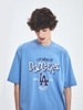 Áo Thun MLB Basic Big Logo Mega Overfit Functional Short Sleeve T-Shirt LA Dodgers Blue