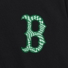 Áo Thun MLB Checkerboard Clipping Logo Boston Red Sox Black