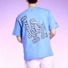 Áo Thun MLB Checkerboard Clipping Logo LA Dodgers L.Cobalt Blue