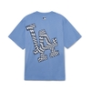 Áo Thun MLB Checkerboard Clipping Logo LA Dodgers L.Cobalt Blue