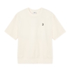 Áo Thun MLB Korea Basic Small Logo Man To Man Boston Red Sox Cream