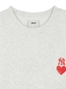 Áo Thun MLB Korea Heart Man to Man New York Yankees Grey
