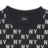 Áo Thun MLB Korea Classic Mono Front Pattern New York Yankees Black