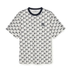 Áo Thun MLB Classic Mono Sporty Full-Panel Pattern Overfit Short-Sleeve T-Shirt New York Yankees Cream