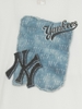 Áo Thun MLB Denim-like Monotive Overfit Short Sleeve T-shirt New York Yankees Ivory