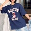 Áo Thun MLB Varsity Overfit Boston Red Sox Navy