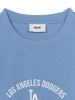 Áo Thun MLB Varsity Vintage Color Graphic Overfit Short Sleeve T-Shirt LA Dodgers Blue