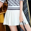 Váy MLB Women's Basic Small Logo Pleated Skirt Boston Red Sox Ivory