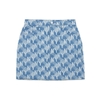 Váy MLB Women's Cube Monogram Print Denim Skirt New York Yankees L.Sky Blue