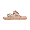Dép MLB Double Slide Jacquard Diamond Monogram Boston Red Sox Beige