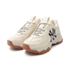 Giày MLB Korea BigBall Chunky Embo New York Yankees Cream