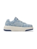 Giày MLB Korea Chunky Liner Denim Classic Mono New York Yankees Skyblue