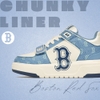 Giày MLB Cổ Cao Chunky Liner Mid Denim Boston Red Sox D.Blue