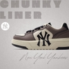Giày MLB Korea Chunky Liner Basic New York Yankees Charcoal Grey
