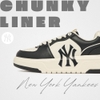 Giày MLB Korea Chunky Liner New York Yankees Piano Black