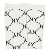 MLB Dinamond Monogram Knee Socks New York Yankees Cream