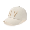 Nón MLB Korea Basic Coopers Washed Unstructured Ball Cap New York Yankees Cream