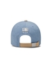 Nón MLB Korea Culsive Lettering Denim Color Block Unstructured Ball Cap New York Yankees Blue
