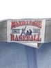 Nón MLB Korea Culsive Lettering Denim Color Block Unstructured Ball Cap New York Yankees Blue