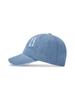 Nón MLB Korea Damaged Washed Denim Unstructured Ball Cap New York Yankees Blue