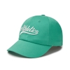 Nón MLB Korea Cursive Lettering Unstructured Ball Cap Oakland Athletics Green