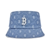 Nón MLB Denim Dia Monogram Bucket Hat Boston Red Sox L.Sky Blue