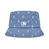 Nón MLB Denim Dia Monogram Bucket Hat Boston Red Sox L.Sky Blue