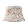 Nón MLB Korea Diamond Monogram Bucket Hat New York Yankees D.Cream