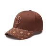 Nón MLB Korea Diamond Monogram Point Ball Cap Boston Red Sox D.Brown