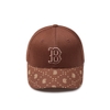 Nón MLB Korea Diamond Monogram Point Ball Cap Boston Red Sox D.Brown