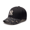 Nón MLB Korea Diamond Monogram Point Ball Cap New York Yankees Black