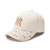 Nón MLB Korea Diamond Monogram Point Ball Cap New York Yankees D.Cream