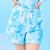 Quần Shorts MLB Water Monogram New York Yankees Aqua Blue