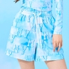 Quần Shorts MLB Water Monogram New York Yankees Aqua Blue