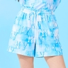 Quần Shorts MLB Water Monogram New York Yankees Aqua Blue