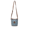 Túi MLB Classic Mono Vintage Denim Mini Bucket Bag New York Yankees Blue