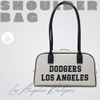 Túi MLB Korea Varsity Jacquark Square Shoulder Bag LA Dodgers Cream