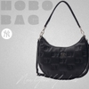 Túi MLB Korea Monogram Embo Hobo Bag New York Yankees Black