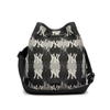 Túi MLB Argyle Monogram Large Bucket Bag New York Yankees Black