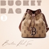 Túi MLB Korea [KIDS] Classic Monogram Bucket Bag Boston Red Sox D.Beige