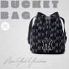 Túi MLB Korea [KIDS] Classic Monogram Bucket Bag New York Yankees Black