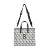 Túi MLB Cube Monogram Medium Tote Bag Boston Red Sox Grey