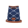 Túi MLB Dia Monogram Jacquard Mini Bucket Bag New York Yankees L.Navy