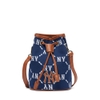 Túi MLB Dia Monogram Jacquard Mini Bucket Bag New York Yankees L.Navy