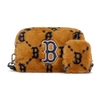 Túi MLB Diamond Monogram Fur Crossbody Bag Boston Red Sox D.Beige