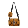 Túi MLB Diamond Monogram Fur Crossbody Bag Boston Red Sox D.Beige