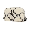 Túi MLB Diamond Monogram Fur Crossbody Bag New York Yankees Cream